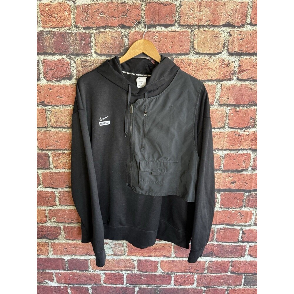Nike FC Mens Black Full Zip Hooded Utility Jacket Size XL DJ0750-010